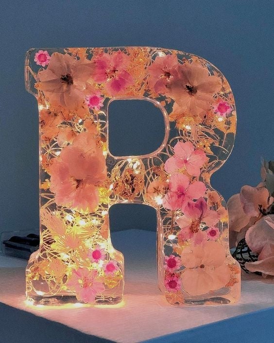 ❤️Mother's Day Specials - 49% OFF🎁Handmade floral resin letter 🌸(Limited Edition)