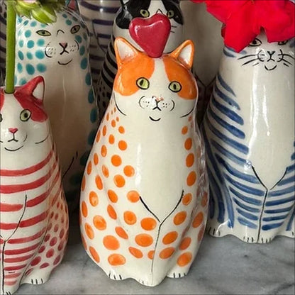 🔥Last Day 49% Off🔥Polka Dot Cat Vase
