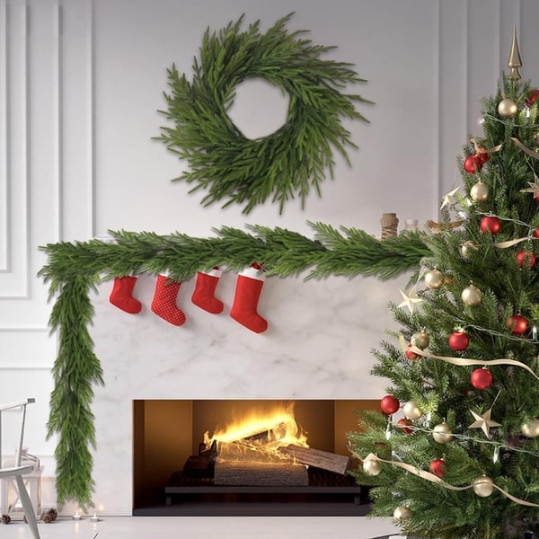 🌟Wow!! Last Day 49% OFF-Natural Christmas Greenery- Reusable Norfolk Pine Garland