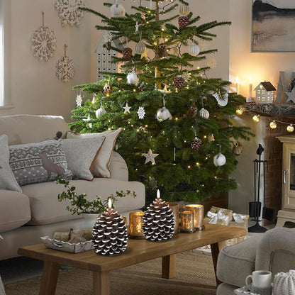 🎅2025 Christmas Promos🔥Flameless Pinecone Candles Battery Operated
