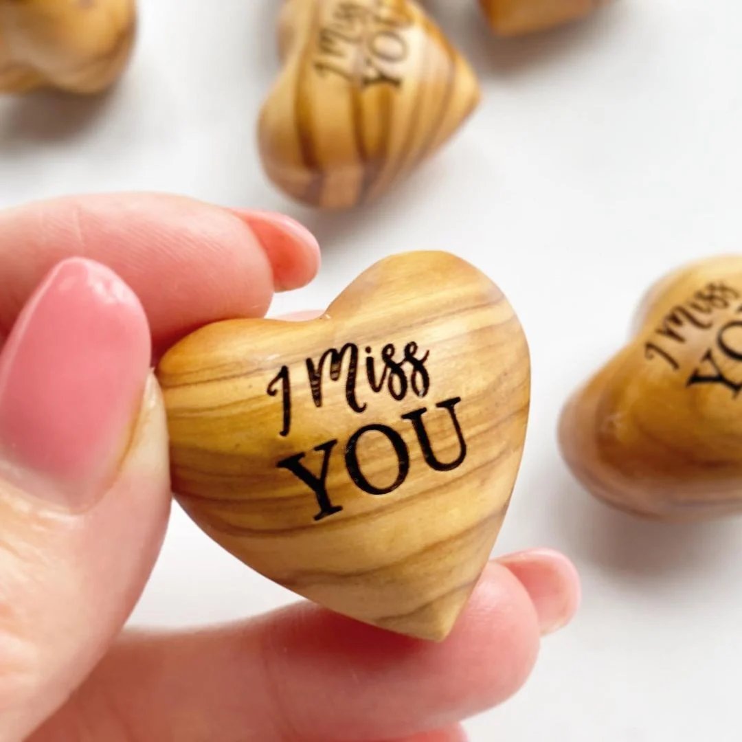 💖Pocket Hug Wooden Heart Token--Anniversary gifts, Valentine's Day gifts