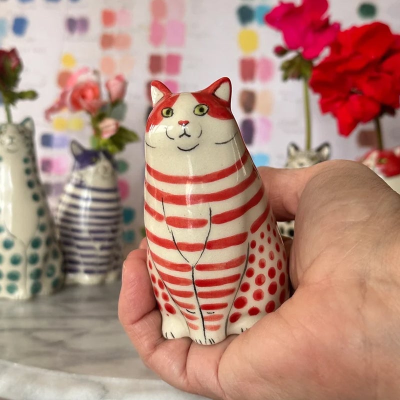 🔥Last Day 49% Off🔥Polka Dot Cat Vase