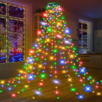 🔥Christmas Pre-sale SAVE 49%🎄Christmas Tree Waterfall Lights with Ring