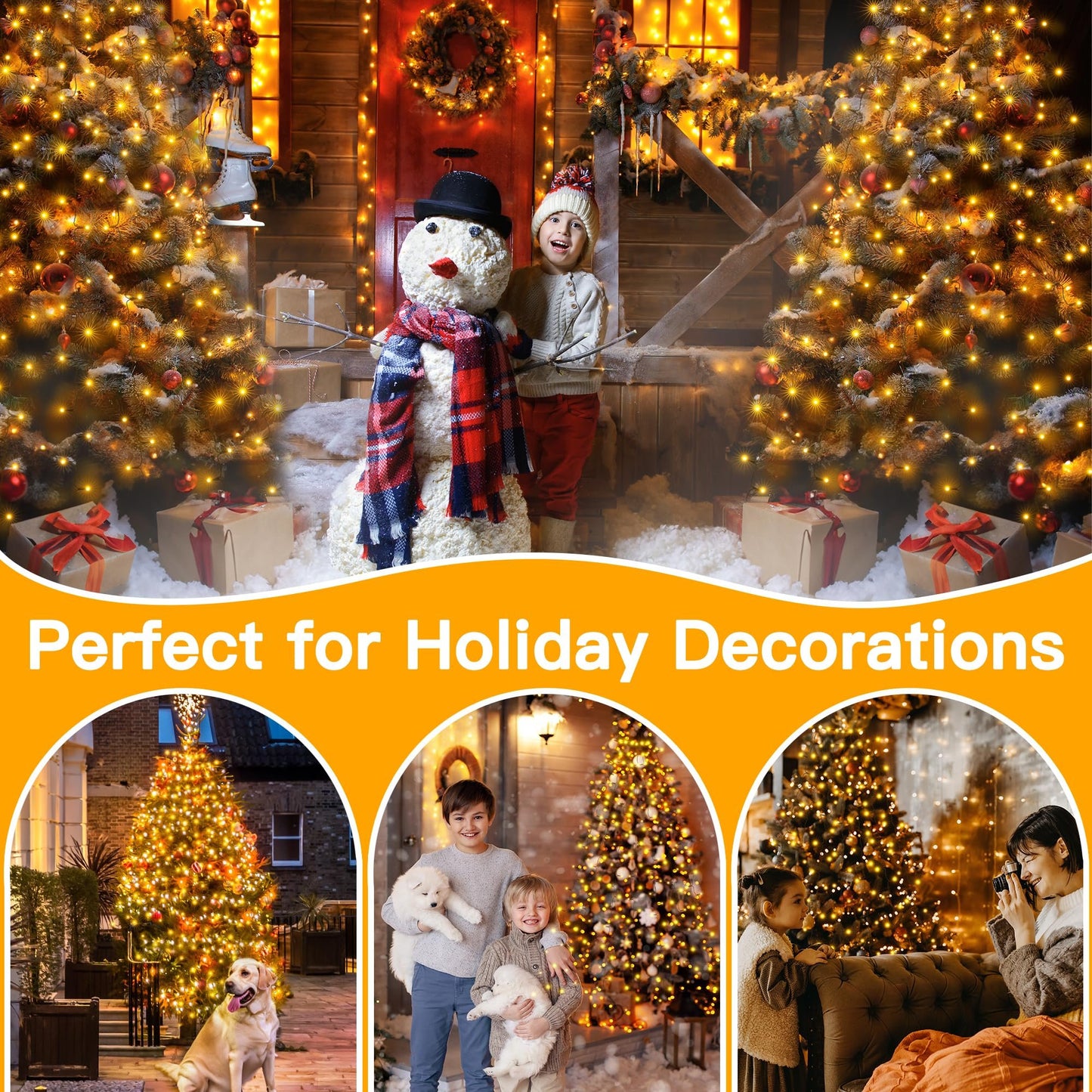 🔥Christmas Pre-sale SAVE 49%🎄Christmas Tree Waterfall Lights with Ring