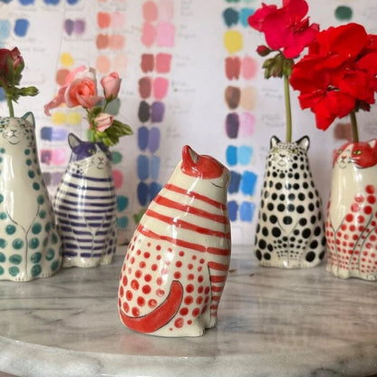 🔥Last Day 49% Off🔥Polka Dot Cat Vase