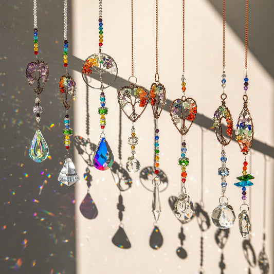 Crystal Wind Chime Tree Of Life Suncatcher