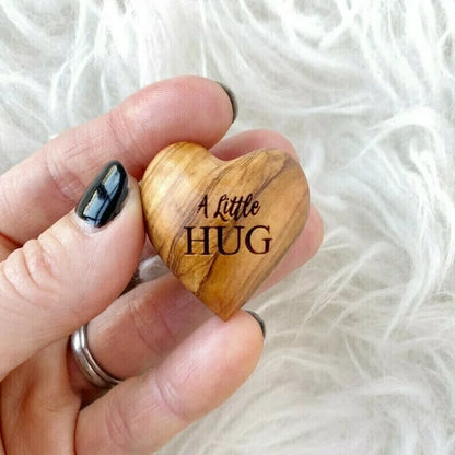 💖Pocket Hug Wooden Heart Token--Anniversary gifts, Valentine's Day gifts
