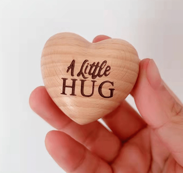 💖Pocket Hug Wooden Heart Token--Anniversary gifts, Valentine's Day gifts