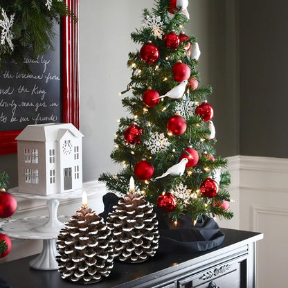 🎅2025 Christmas Promos🔥Flameless Pinecone Candles Battery Operated