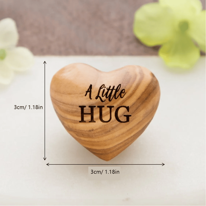 💖Pocket Hug Wooden Heart Token--Anniversary gifts, Valentine's Day gifts