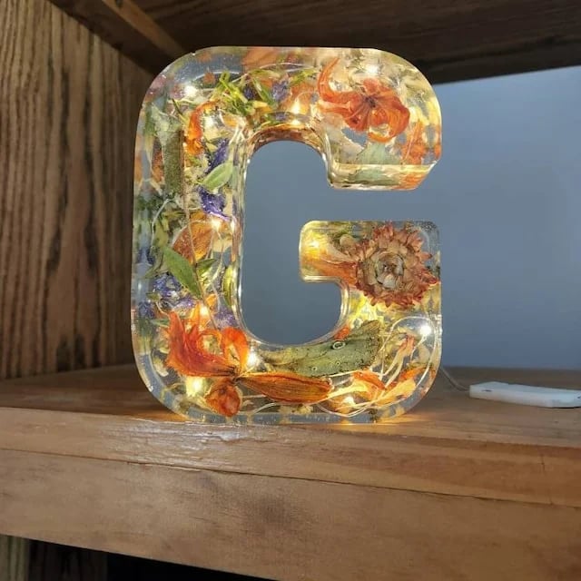 ❤️Mother's Day Specials - 49% OFF🎁Handmade floral resin letter 🌸(Limited Edition)