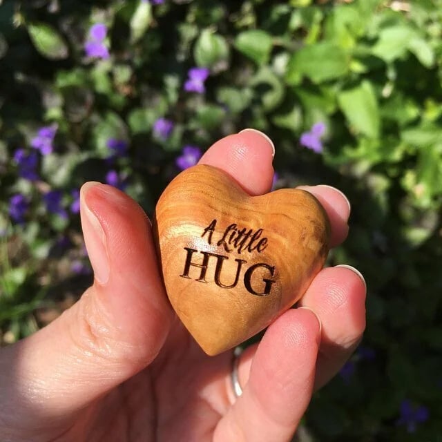 💖Pocket Hug Wooden Heart Token--Anniversary gifts, Valentine's Day gifts
