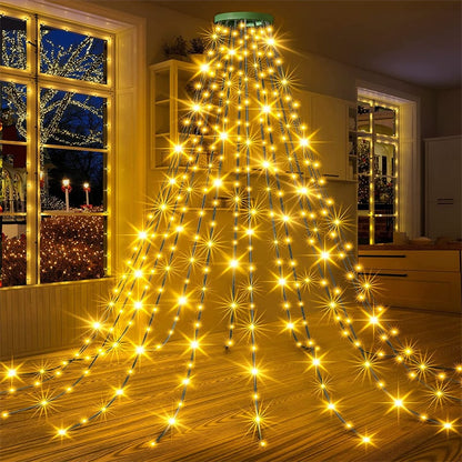 🔥Christmas Pre-sale SAVE 49%🎄Christmas Tree Waterfall Lights with Ring