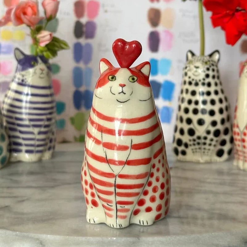 🔥Last Day 49% Off🔥Polka Dot Cat Vase