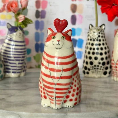 🔥Last Day 49% Off🔥Polka Dot Cat Vase