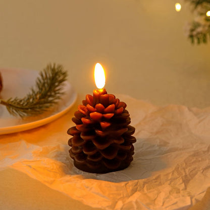 🎅2025 Christmas Promos🔥Flameless Pinecone Candles Battery Operated