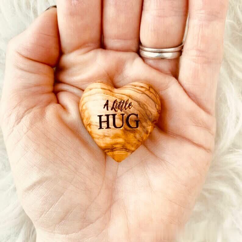 💖Pocket Hug Wooden Heart Token--Anniversary gifts, Valentine's Day gifts