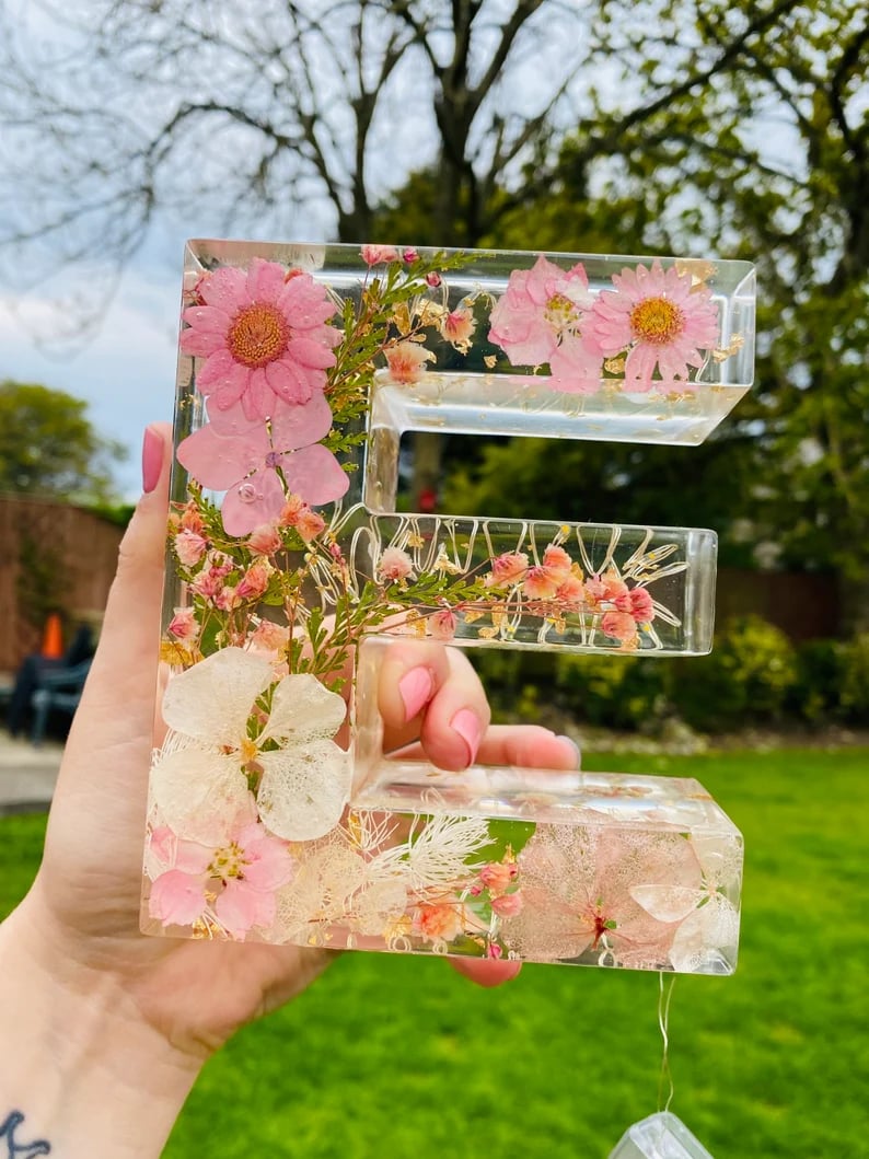 ❤️Mother's Day Specials - 49% OFF🎁Handmade floral resin letter 🌸(Limited Edition)
