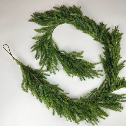 🌟Wow!! Last Day 49% OFF-Natural Christmas Greenery- Reusable Norfolk Pine Garland