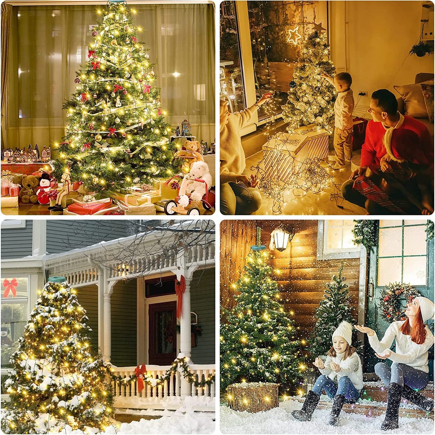🔥Christmas Pre-sale SAVE 49%🎄Christmas Tree Waterfall Lights with Ring