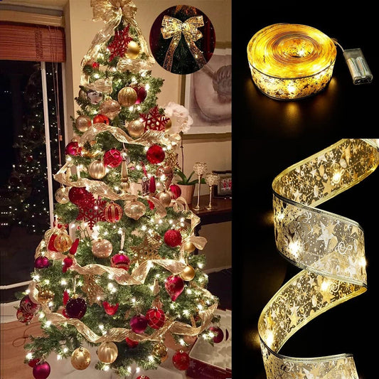💥Hot Sale 49% Off💥Christmas Ribbon Fairy Lights