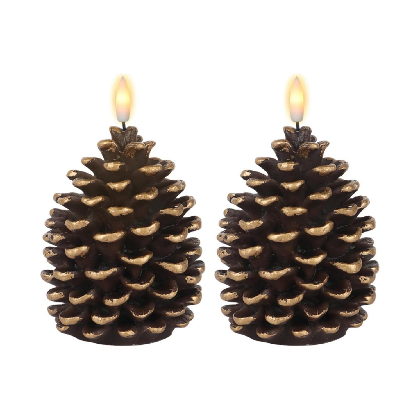 🎅2025 Christmas Promos🔥Flameless Pinecone Candles Battery Operated