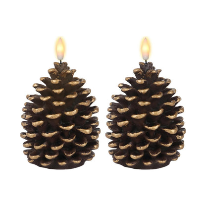 🎅2025 Christmas Promos🔥Flameless Pinecone Candles Battery Operated