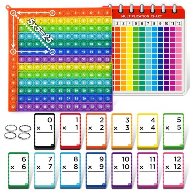 Math Flash Cards and Pop Fidget Chart
