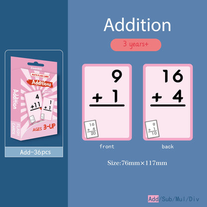 Math Flash Cards and Pop Fidget Chart