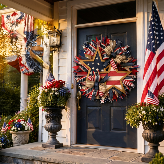 🇺🇸 Sentinels of Honor: 250th Anniversary Hand-Tied Wreath (50% OFF)